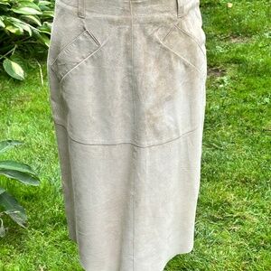 White leather skirt